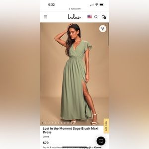 Lost in the moment sage brush maxi dress